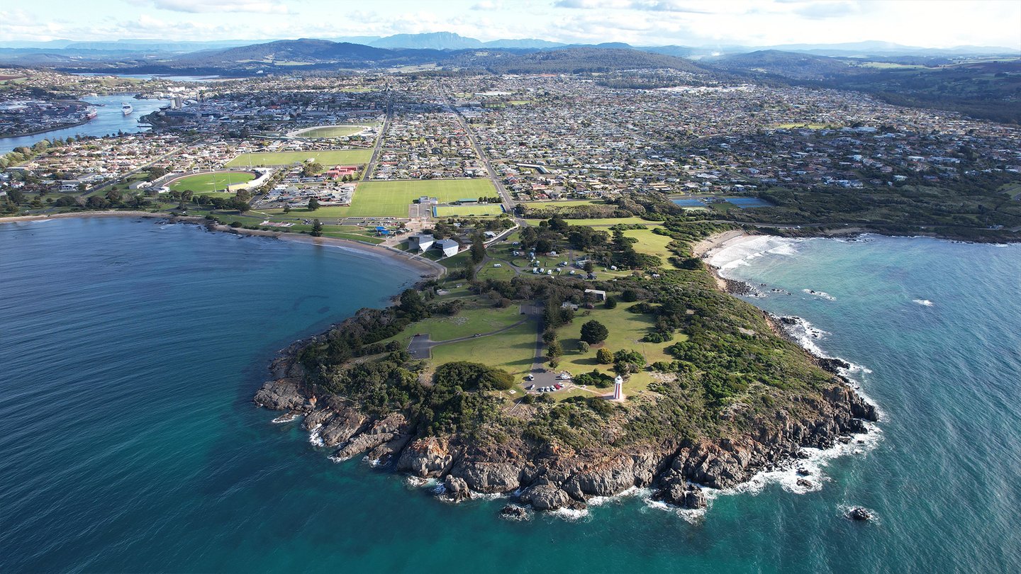 Aerial view of Devonport, Tasmania
