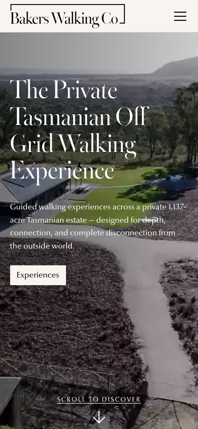 The same website on a phone